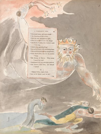 The Poems of Thomas Gray, Design 59, The Bard by William Blake